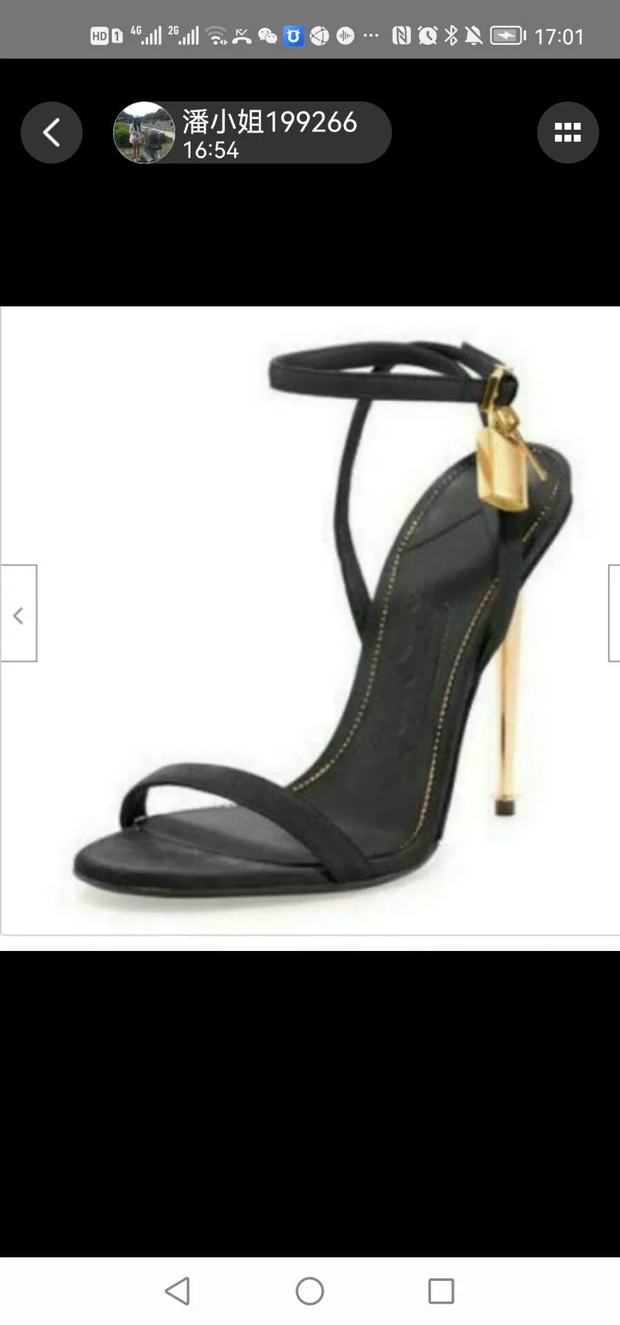 XIANGTUIBAO European Station Tom Solid Color Mirror Padlock Ankle-Strap Buckle Sexy High Heel Sandals Sexy Heels
