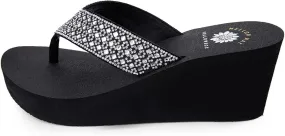 Yellow Box Women's Wyle Wedge Sandal, Round Toe, Medium-High 2.5 Inch Heel, 1 Inch Platform Comfortable Flip-Flop