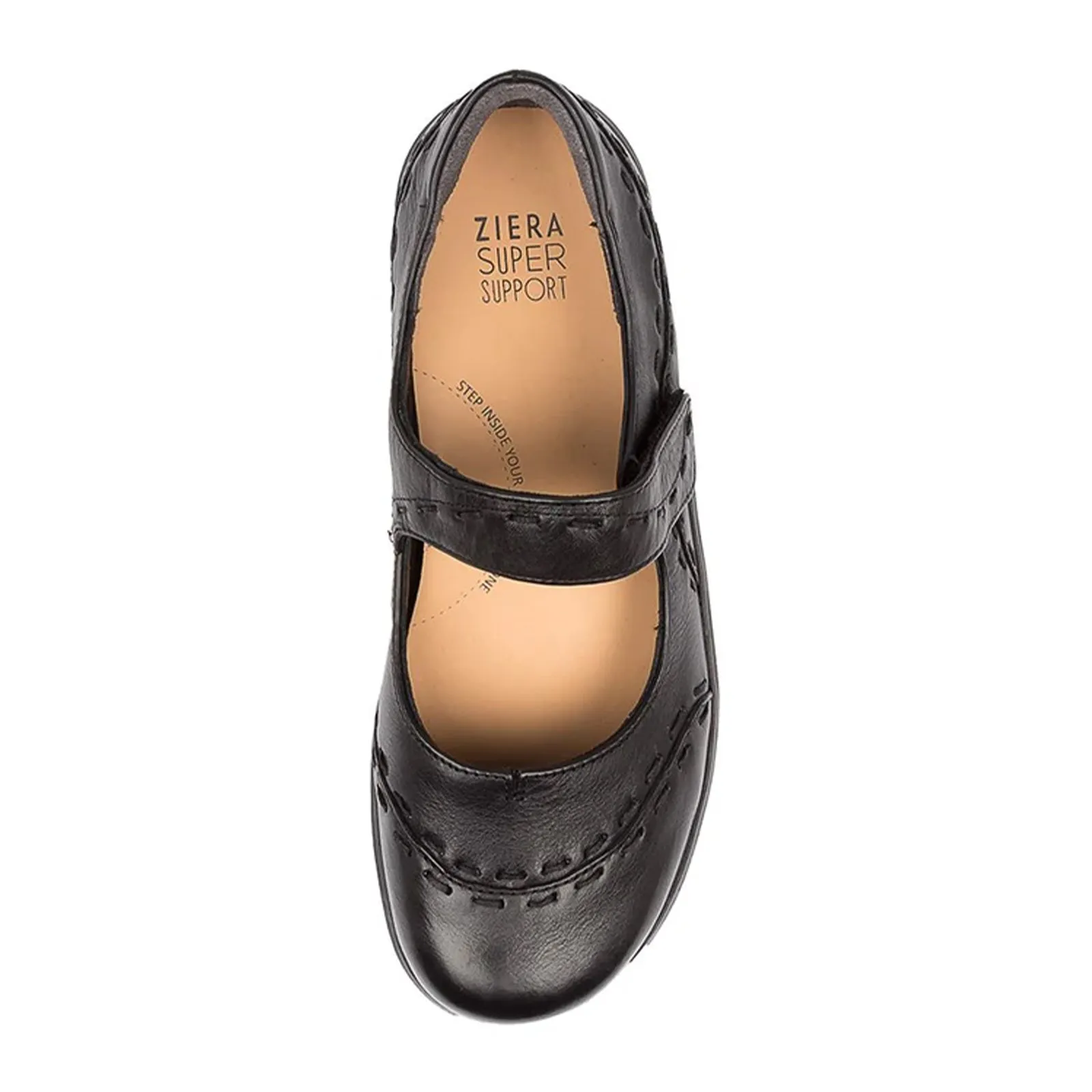 Ziera Gummibear Mary Jane (Women) - Black Leather